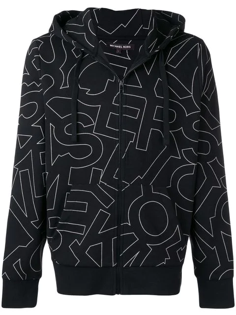 Michael Michael Kors Graphic Logo Print Hoodie In Black | ModeSens