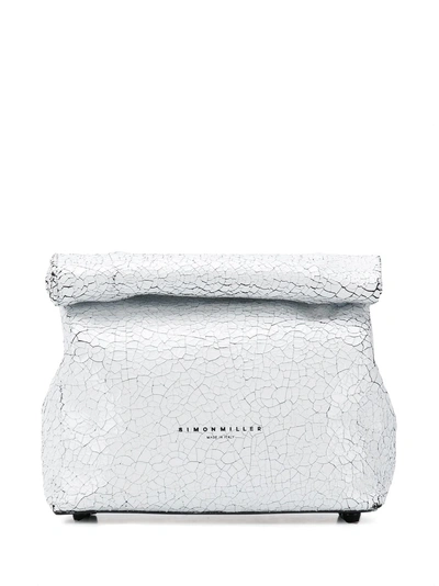 Simon Miller Crackle Lunch Bag Clutch - White