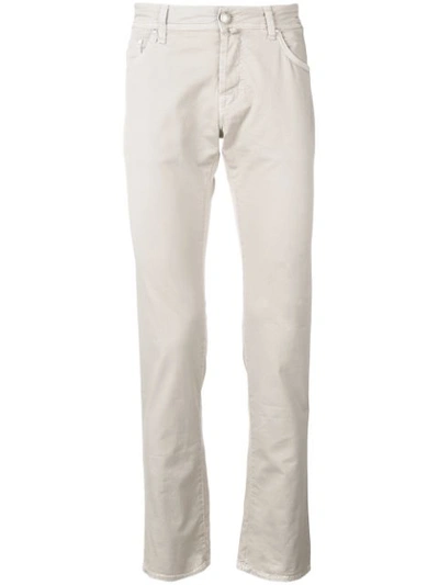 Jacob Cohen Straight-leg Trousers In Neutrals