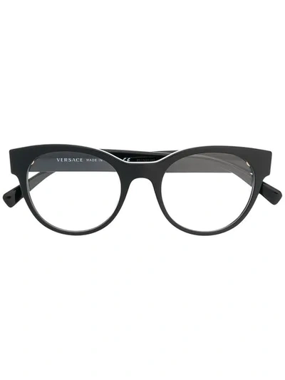 Versace Round Sunglasses In Black