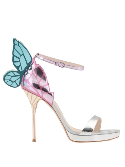 Sophia Webster Chiara Sandal In Silver & Multi Metallic