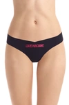 Commando Microfiber Thong In Love Machine