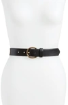 Madewell Medium Perfect Leather Belt In Linen
