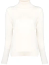 N•peal Roll-neck Knit Jumper In Neutrals