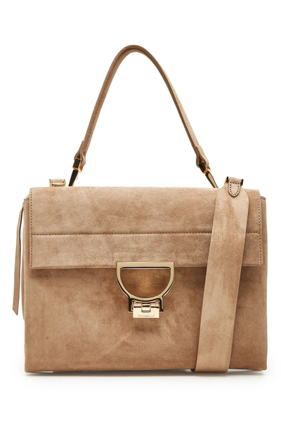 Coccinelle Arlettis Maxi Suede Handbag In Beige | ModeSens