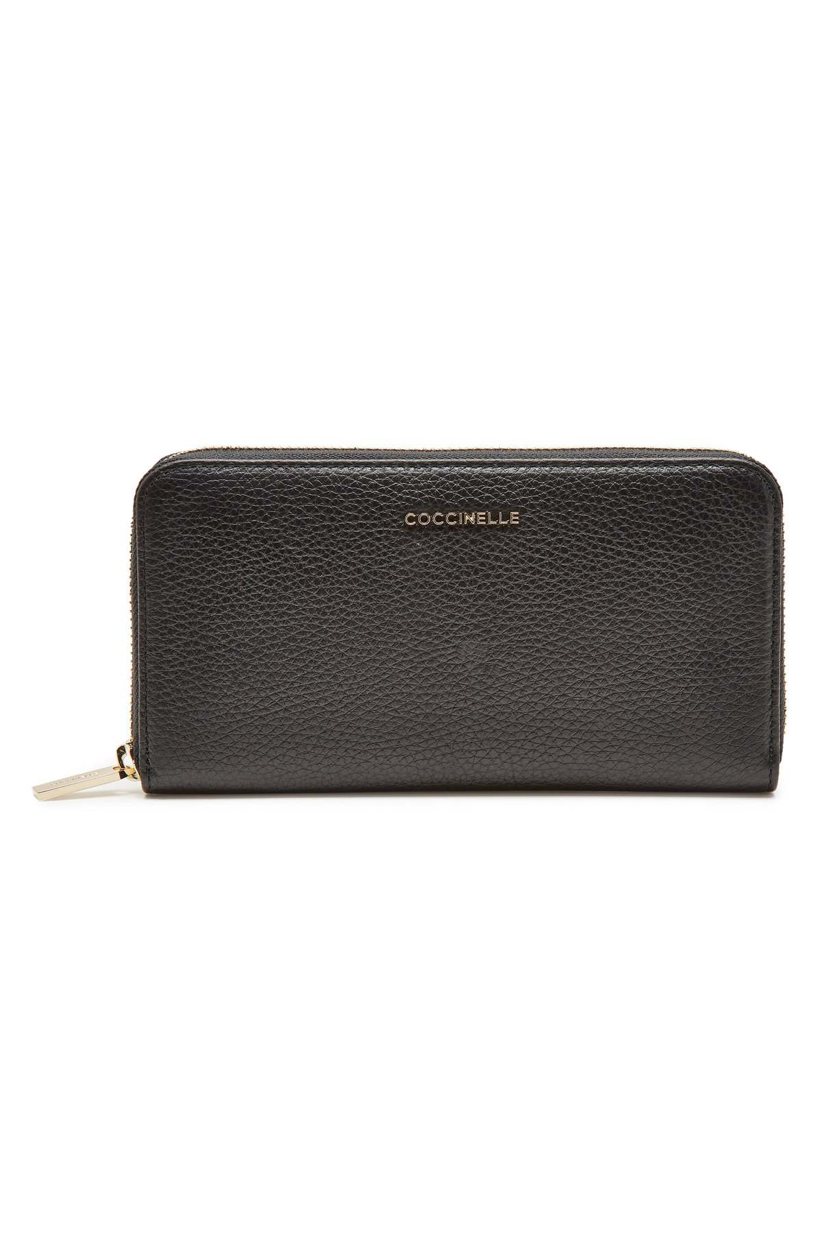 Coccinelle Metallic Soft Leather Wallet In Black | ModeSens