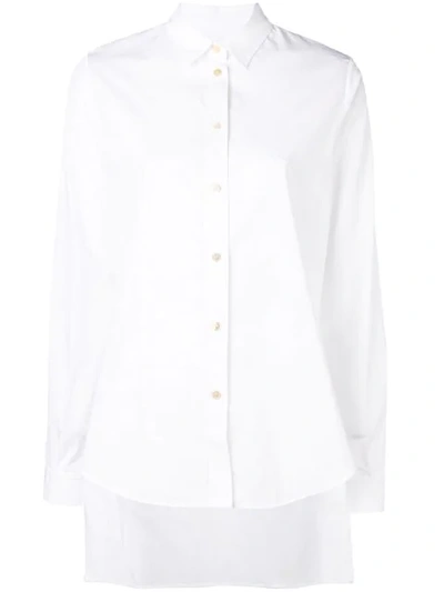 Aalto Elongated Back Shirt In White