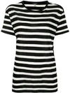 R13 Monochrome Striped T In Black