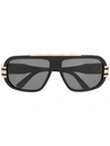 Cazal Oversized Aviator Sunglasses In Black