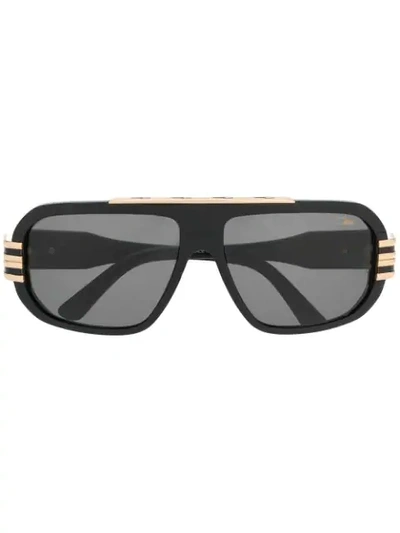Cazal Oversized Aviator Sunglasses In Black