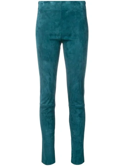 Jil Sander Panelled Leggings In Blue