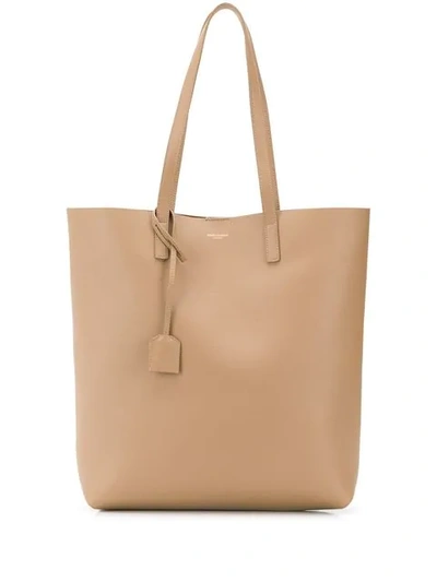 Saint Laurent Shopping Bag In Neutrals