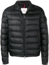 Moncler Quilted Bomber Jacket In Black