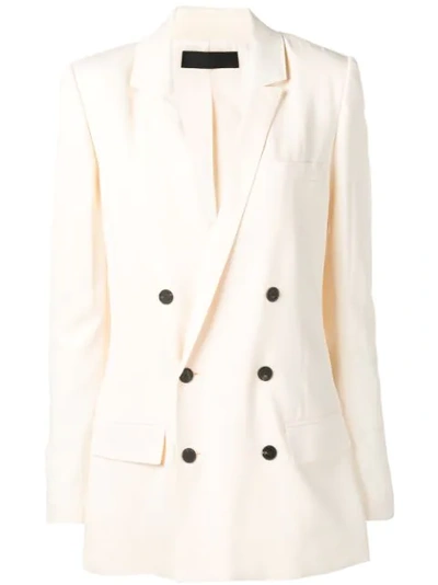 Haider Ackermann Double-breasted Twill Blazer In Neutrals