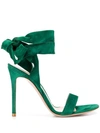 Gianvito Rossi Ankle Tie Sandals In Green
