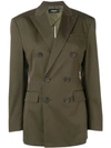 Dsquared2 Double-breasted Blazer In Green