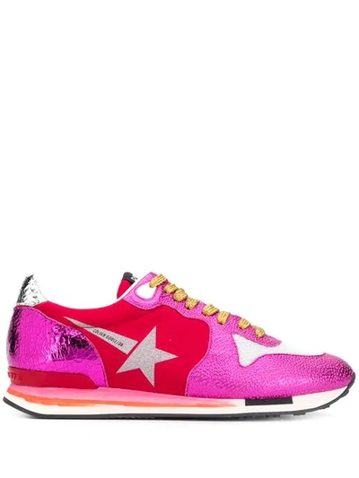 Golden Goose Running Sole Star Sneakers In Pink