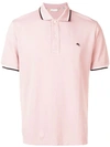 Etro Striped Trim Polo Shirt In Neutrals