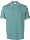 Etro Striped Trim Polo Shirt In Blue