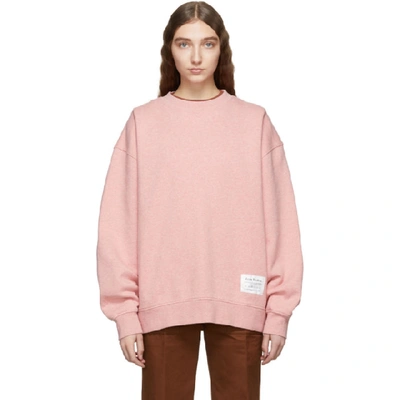 Acne Studios Crewneck Sweatshirt Pink Melange ModeSens