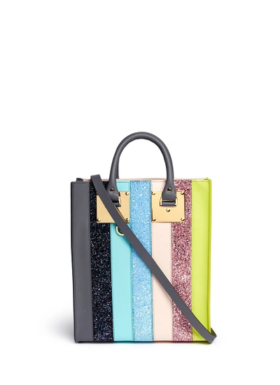 Sophie Hulme 'albion Square' Mini Glitter Rainbow Stripe Leather Box Tote |  ModeSens