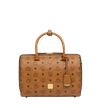 Mcm Essential Boston In Visetos In Cognac