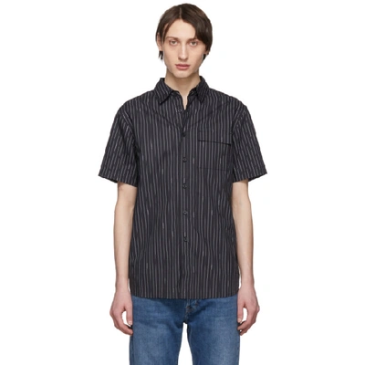 Saturdays Surf Nyc Saturdays Nyc Black Nico Logo Stripe Short Sleeve Shirt