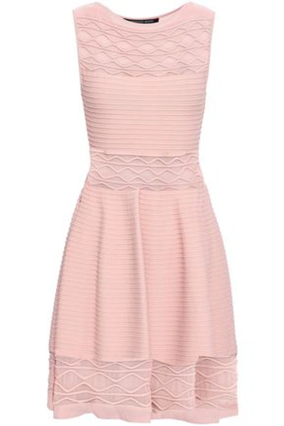 Antonino Valenti Woman Flared Knitted Mini Dress Blush