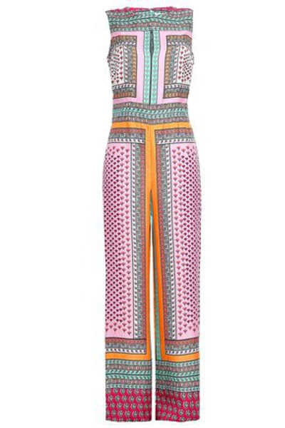 Diane Von Furstenberg Printed Silk Crepe De Chine Jumpsuit In Multicolor