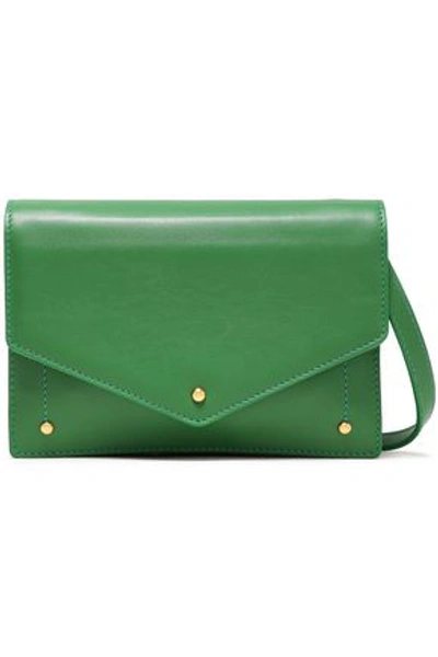 Sara Battaglia Color-block Leather Clutch In Green