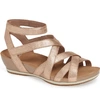 Dansko Veruca Sandal In Rose Gold Leather
