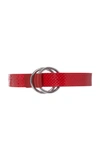 Carolina Herrera Double Wrap Loop Belt In Red