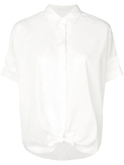 Rag & Bone Tie Front Boyish Shirt In White