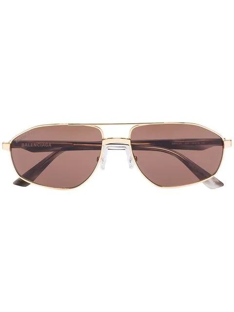 Balenciaga Brown Tinted Lens Rounded Sunglasses In Braun | ModeSens