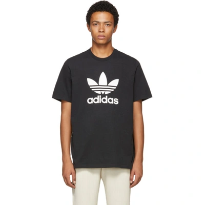 Adidas Originals Trefoil Logo-print T-shirt In Black