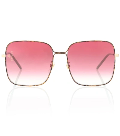 Gucci Oversized Square Sunglasses In Gold