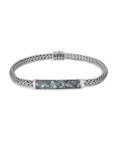 John Hardy Women's Classic Chain Silver & Gemstone Extra-small Bracelet In London Blue Topaz