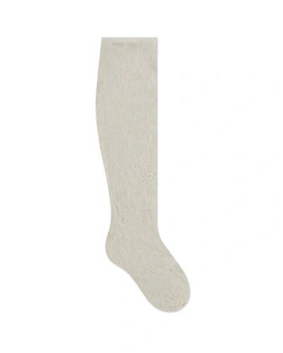 Gucci Blossom Gg Lace Socks In White