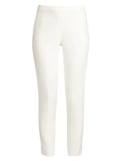 Elie Tahari Marcia Crepe Tapered Ankle Pants In Fresh Pearl