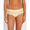 Simone Perele Wish Mesh And Lace Shorty Briefs In Lemonade