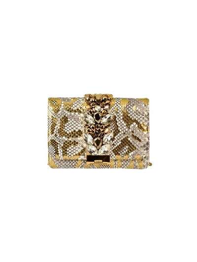 Gedebe Crystal Embellished Shoulder Bag In Roccia Gold