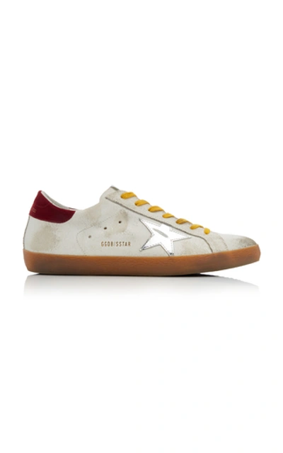 Golden Goose Men's Distressed Nubuck Leather Low-top Sneakers In White