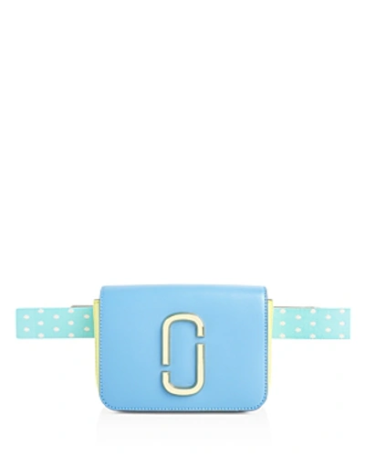 Marc Jacobs Hip Shot Leather Convertible Belt Bag In Aquaria Multi/gold