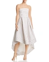 C/meo Collective Moments Apart Gown In Ivory Stripe