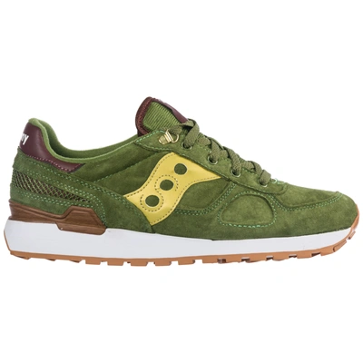 Saucony Men's Shoes Suede Trainers Sneakers Shadow In Green