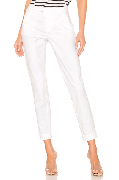 Atm Anthony Thomas Melillo Enzyme Washed Slim Straight-leg Ankle Pants In White