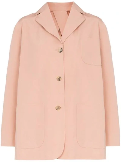 Plan C Three Pocket Blazer Jacket In Pink