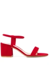 Gianvito Rossi Open Toe Sandals In Red