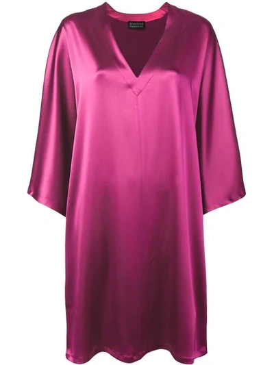 Gianluca Capannolo V-neck Shift Dress In Pink