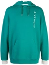 Givenchy Vertical Logo Hoodie In Green